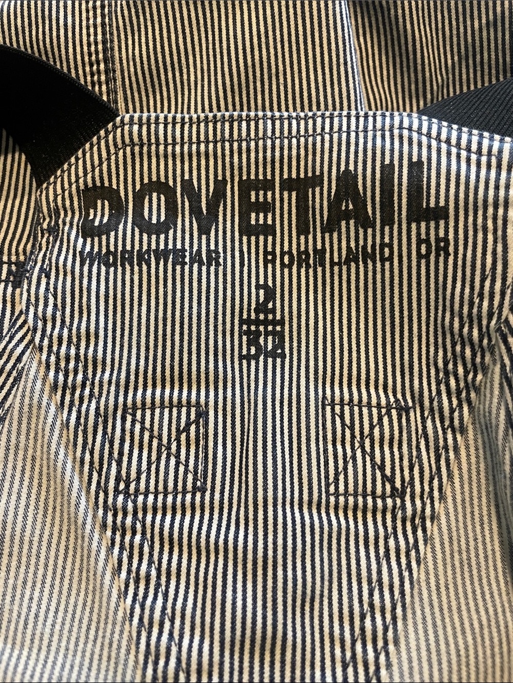 Dovetail Railroad Striped Denim Overalls - Picture 4 of 6
